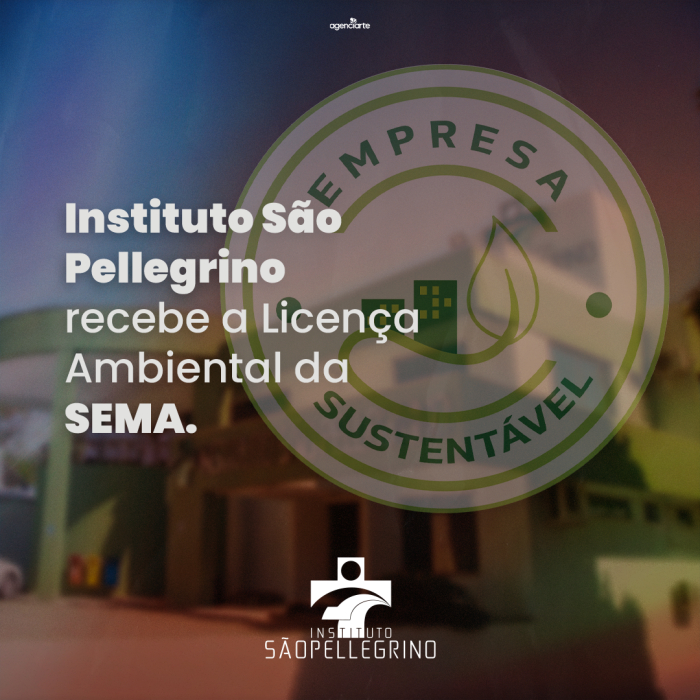 O Instituto São Pellegrino recebeu a Licença de Operação Simplificada emitida pela SEMA